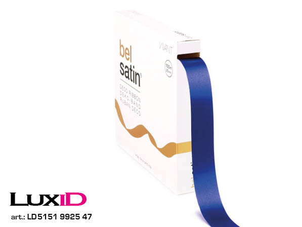 Bel satin 47 royal blauw 25mm x 100m